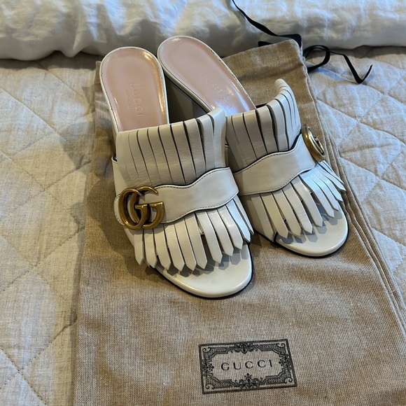 GUCCI Fringe Mules - Picture 1 of 9